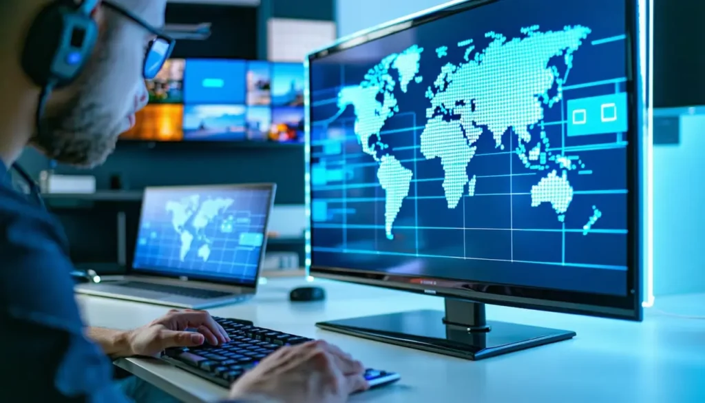 IPTV infrastructure diagram with head-end, middleware, CDN, and end-user devices